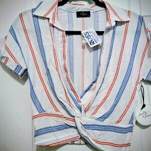 NWT Milk & Honey Button Up Crop Top | X-Small